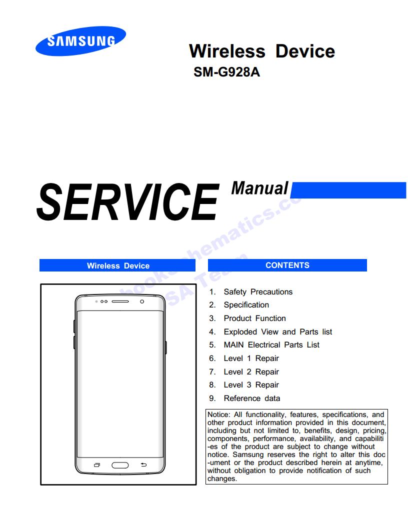 Samsung Galaxy S6 Edge Plus Service Manual Pack – SM-G928 ...