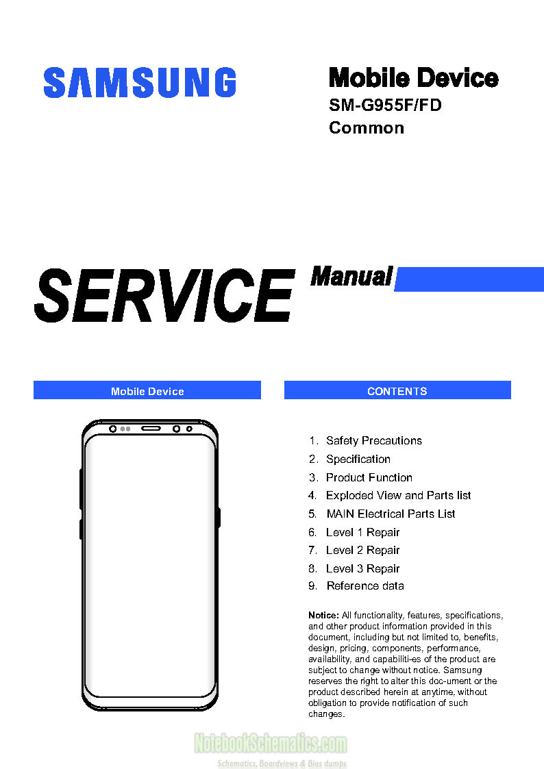 Samsung Galaxy S8 Plus Service Manual  U2013 Sm