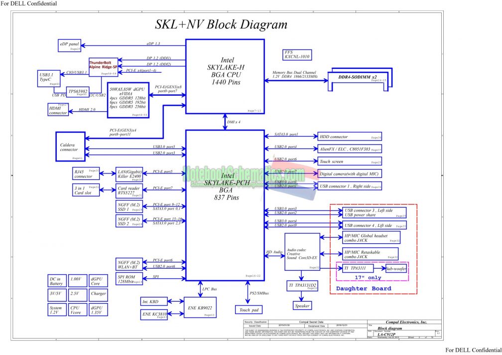 Dell Alienware 17 R3 Schematic – Compal AAP21 LA-C912P Schematic ...