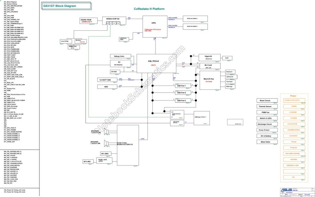 Asus ROG Strix Hero III Schematic & Silkscreen – Asus G531GT Schematic